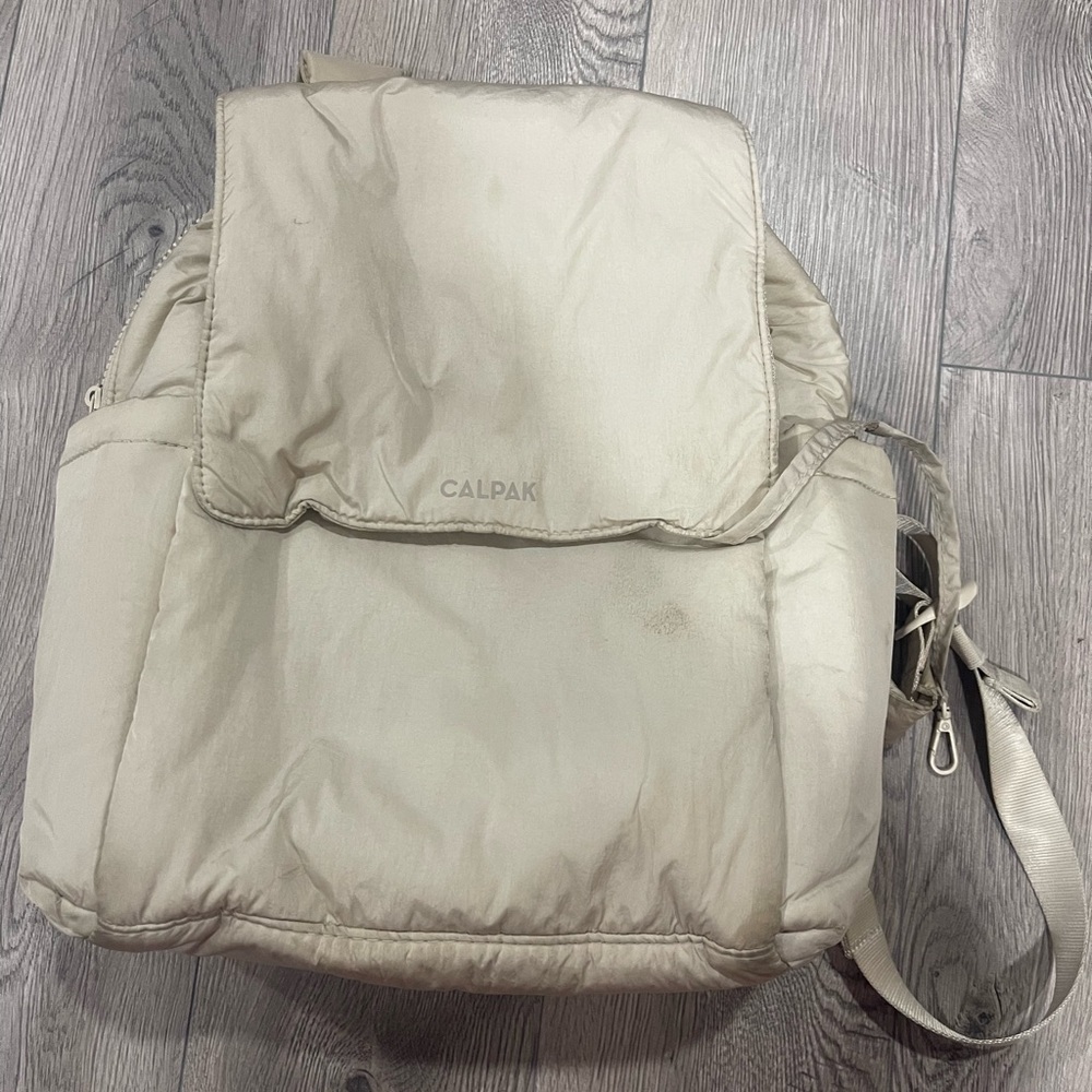 Calpak Convertible Mini Diaper Backpack in Oatmeal